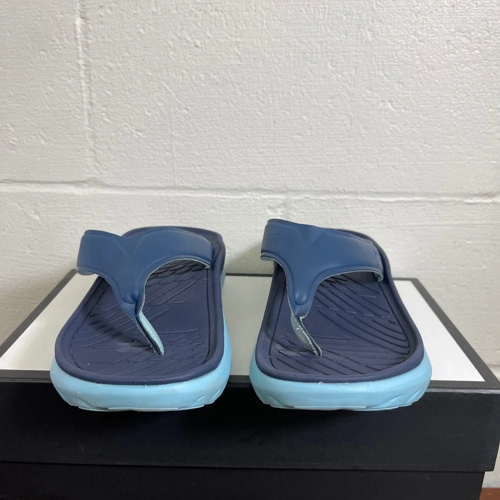 Vionic‎ Restore Navy Blue Recovery Thong Sandals Slip On Women's 10 US